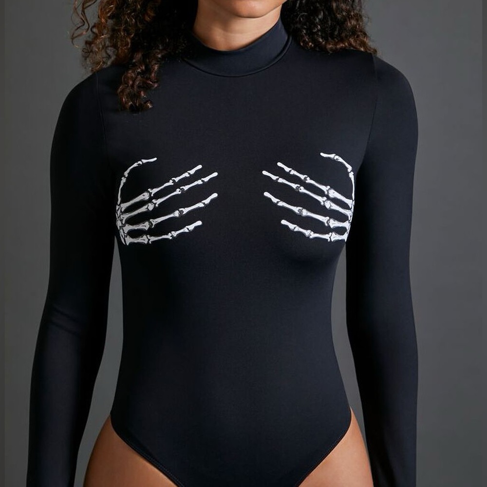 Skeleton Top Halloween Bodysuit perfect for Halloween Horror Nights